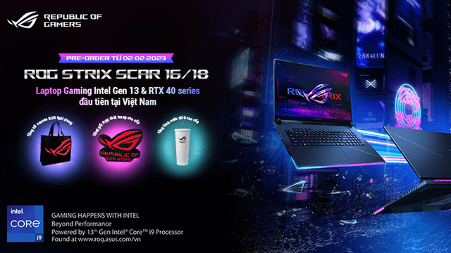 ĐẶT TRƯỚC SIÊU PHẨM ROG STRIX SCAR 16/18 - NHẬN NGAY COMBO QUÀ ĐỘC QUYỀN