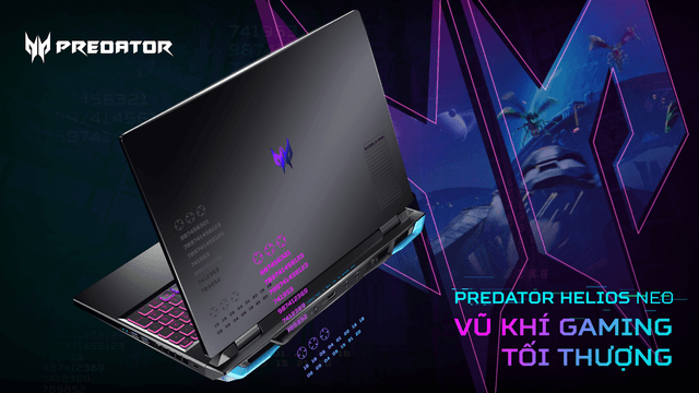 Acer ra mắt laptop Gaming cao cấp Predator Helios Neo 16: Vũ Khí Gaming Tối Thượng 2023 với CPU Intel Core i7 Gen 13 & GPU GeForce RTX 4060