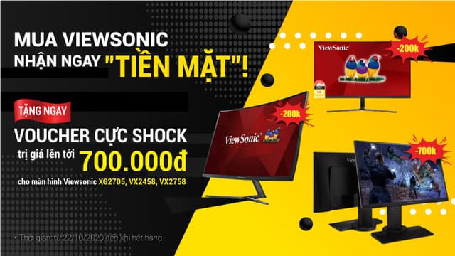 Chương trình Khuyến mãi “Mua Viewsonic - Nhận ngay Tiền mặt”