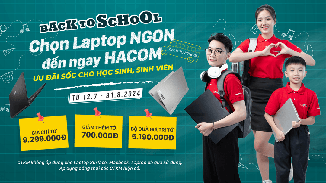 CHỌN LAPTOP NGON - ĐẾN NGAY HACOM !