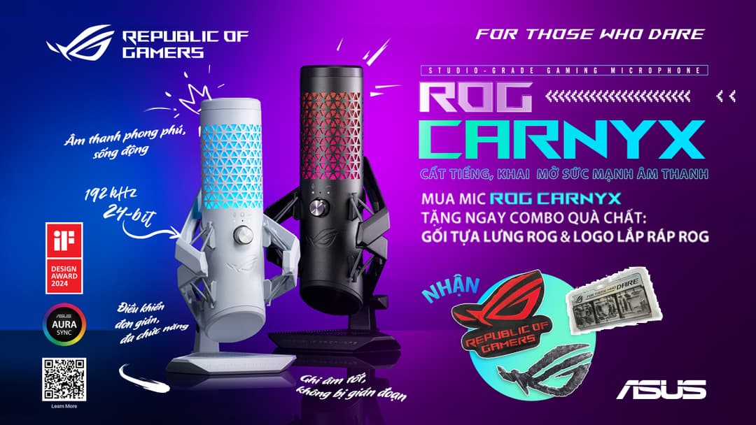 ROG CARNYX Cất tiếng, khai mở sức mạnh âm thanh