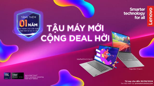 TẬU MÁY MỚI, CỘNG DEAL HỜI CÙNG LENOVO 2024