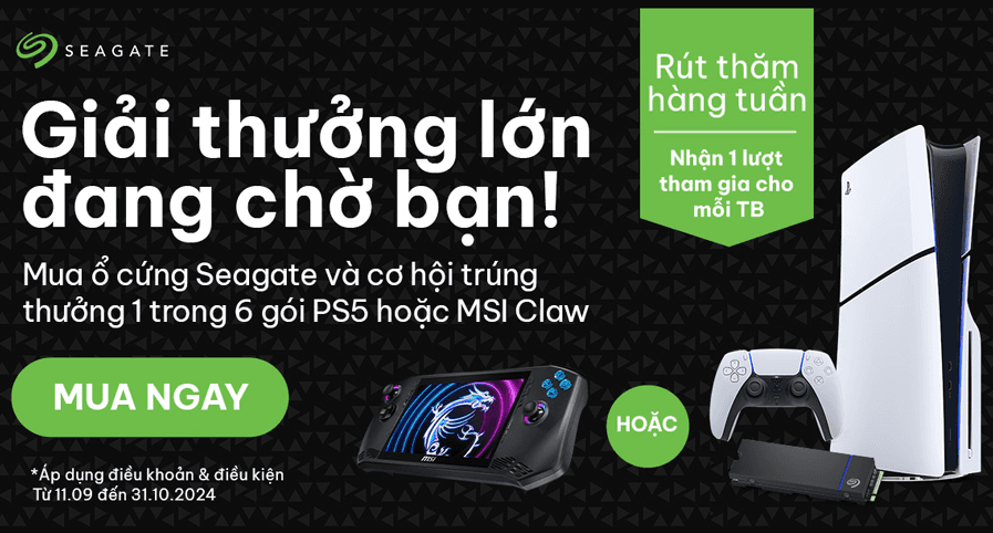 SEAGATE - GIẢI THƯỞNG LỚN ĐANG CHỜ BẠN!