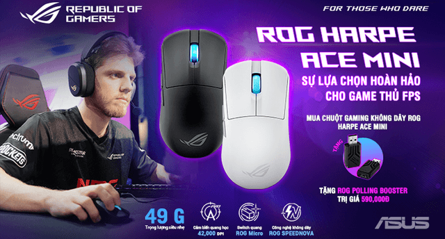 ROG HARPE ACE MINI – SỰ LỰA CHỌN HOÀN HẢO CHO GAME THỦ FPS