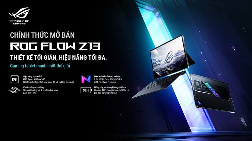 ROG FLOW Z13 GAMING TABLET MẠNH NHẤT THẾ GIỚI CHÍNH THỨC MỞ BÁN TẠI THỊ TRƯỜNG VIỆT NAM