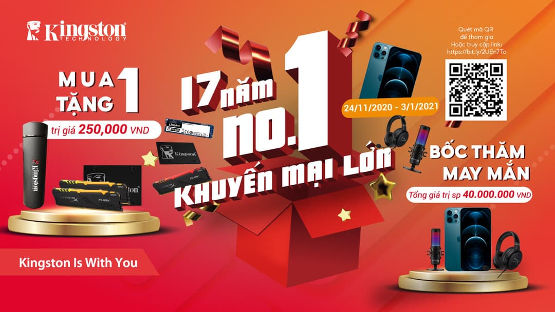 Chương trình Khuyến mãi “Kingston - 17 năm số 1”