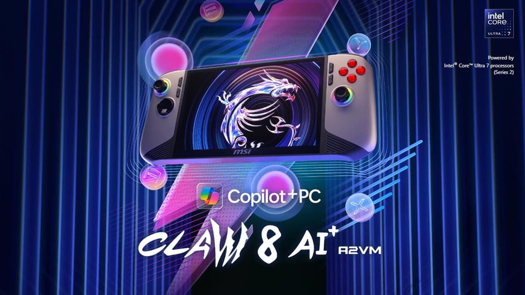 MSI Claw 8 AI+ - Mẫu máy chơi game cầm tay mạnh mẽ hàng đầu!