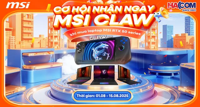 MUA LAPTOP RTX50 SERIES NHẬN QUÀ XỊN SÒ TỪ MSI