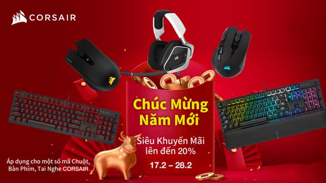 Chương trình Khuyến mãi “Năm mới sắm Gear mới cùng Corsair”