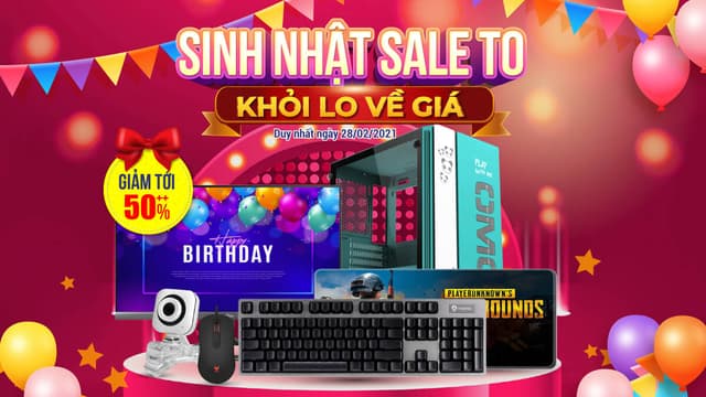 Chương trình Khuyến mãi “Mừng Sinh Nhật HANOICOMPUTER Long Biên tròn 1 tuổi”