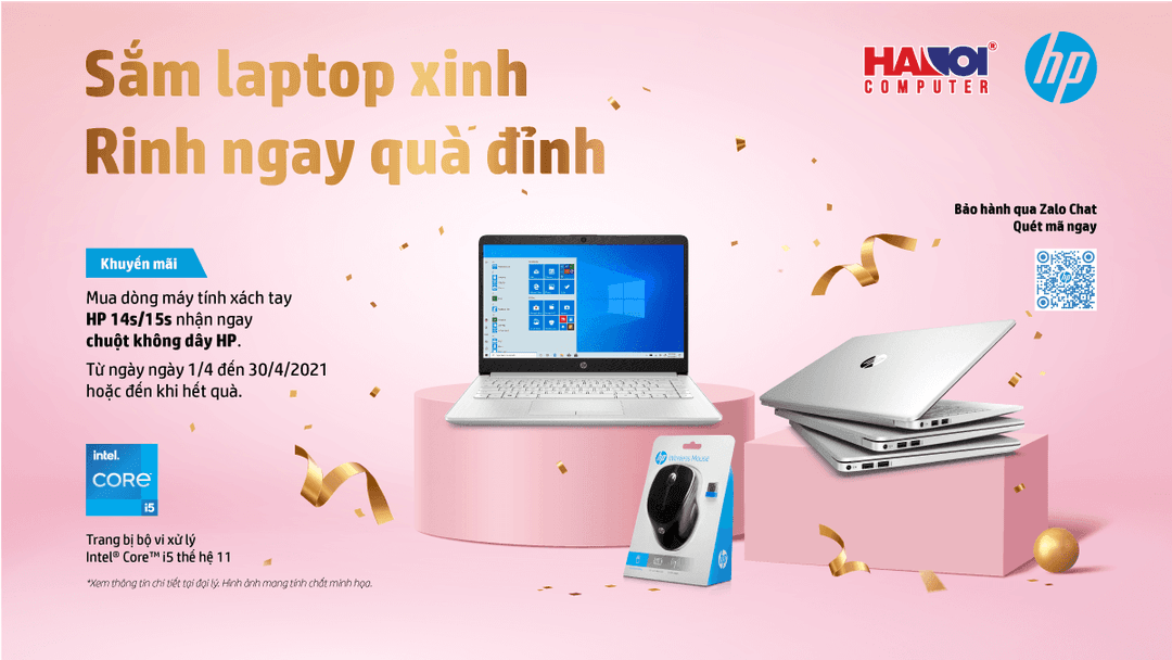 Chương trình Khuyến mãi “Sắm Laptop HP 14s/15s, Rinh Ngay Quà Đỉnh”