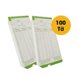 Thẻ giấy chấm công ( 100 cái /1 tập )