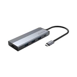 Cáp chuyển đổi 5 trong 1 Orico 5SXH-GY (Từ cổng TypeC sang 3 cổng USB 3.0 + 1 cổng HDMI + 1 cổng sạc PD)