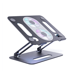 Giá Đỡ LAPTOP MACBOOK iPAD Kiêm Đế Tản Nhiệt Boneruy P43F 11-15.6 inch 2 quạt Led màu Xám