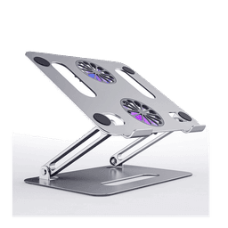 Giá Đỡ LAPTOP MACBOOK iPAD Kiêm Đế Tản Nhiệt Boneruy P43F 11-15.6 inch 2 quạt Led màu Bạc