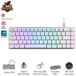Bàn phím Gaming Asus ROG Falchion Ace Wired RGB White 90MP0346-BKUA10