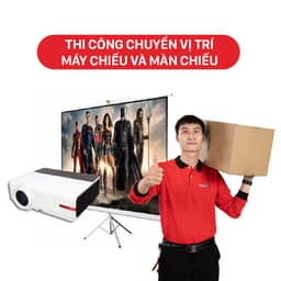 Thi công chuyển vị trí máy chiếu và màn chiếu