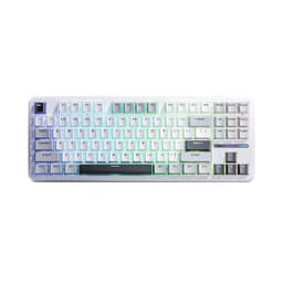 Bàn phím cơ AULA F87 3 mode Trắng xám (TypeC + 2.4G + Bluetooth, Grey wood switch, led RGB)