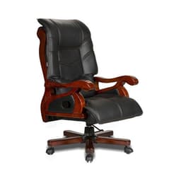 Ghế lãnh đạo cao cấp THE ONE TQ16 (Đệm bọc da thật/Chân tay gỗ)