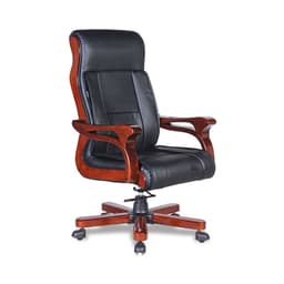 Ghế lãnh đạo cao cấp THE ONE TQ17 (Đệm bọc da thật/Chân tay gỗ)