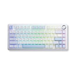 Bàn phím cơ AULA F75 (Xanh nhạt/Trắng/Xanh đậm), (3 Mode, Grey Wood V3 Switch)