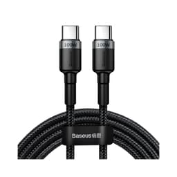 Cáp Baseus Cafule PD2.0 100W flash charging Type-C to Type-C cable (20V 5A)2m Gray+Black