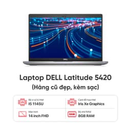 Laptop DELL  Latitude 5420 / I5 1145G7 / 8GB RAM / 256GB SSD / Màn 14 inch FHD / Kèm sạc - Hàng cũ đẹp