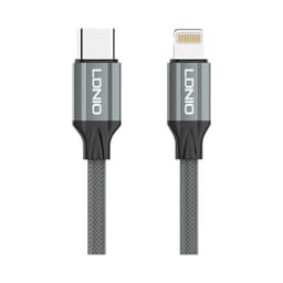 Cáp sạc LDNIO Type-C to Lightning 2m 30W Xám LC442i