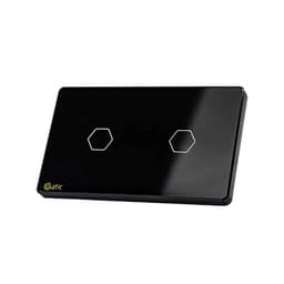 CÔNG TẮC CẢM ỨNG HUNONIC DATIC - 2 NÚT (Màu đen)