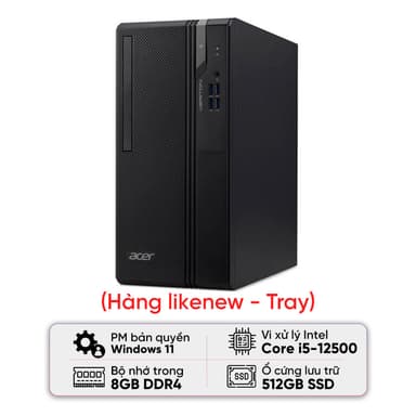PC Acer Veriton S2690G (i5 12500/8GB/512G SSD/Black/Windows 11 Pro) - Likenew