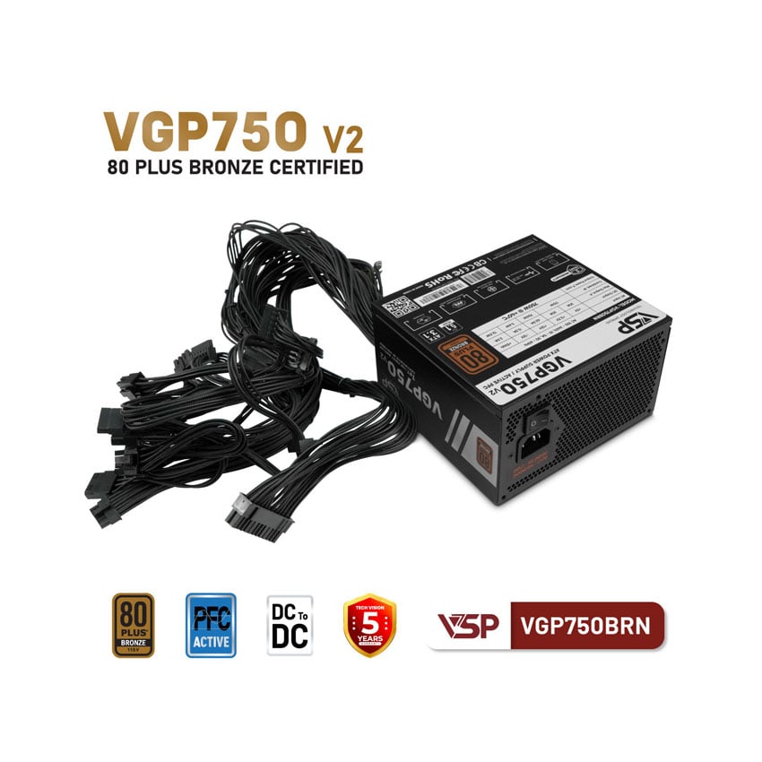 Nguồn VSP VGP750BRN V2 - 750W (80Plus Bronze) 1