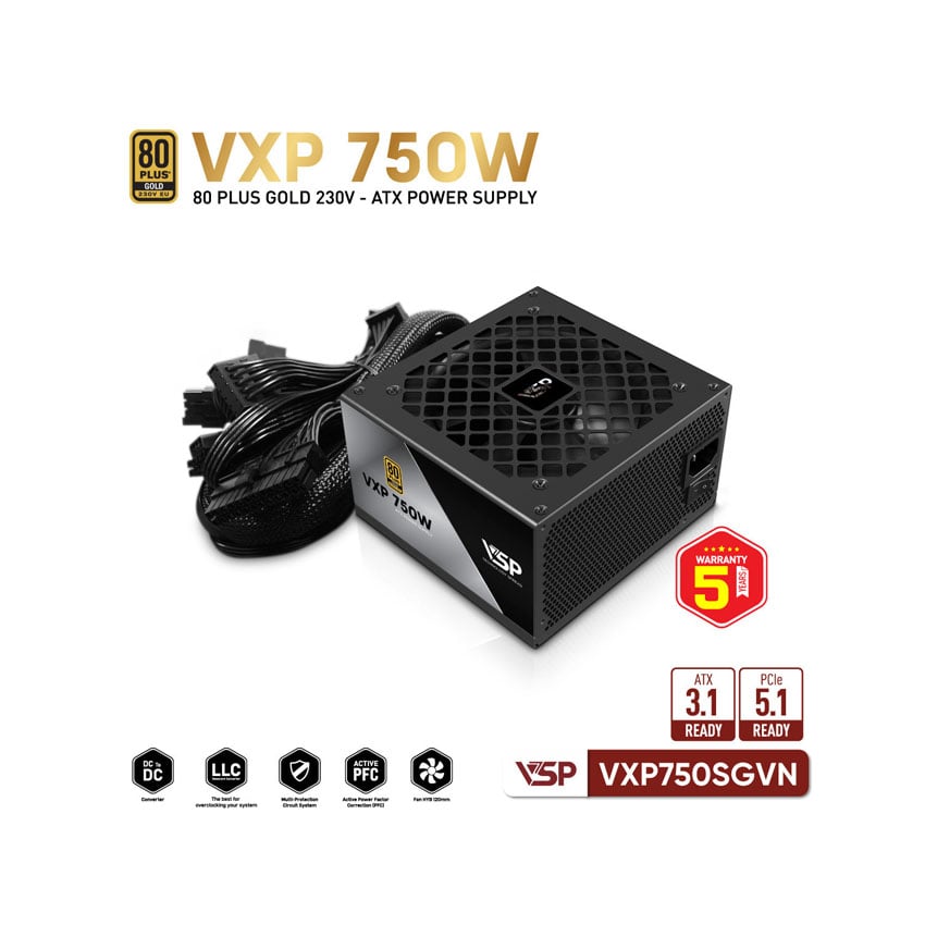 Nguồn VSP VXP750SGVN - 750W (80Plus Gold) 3
