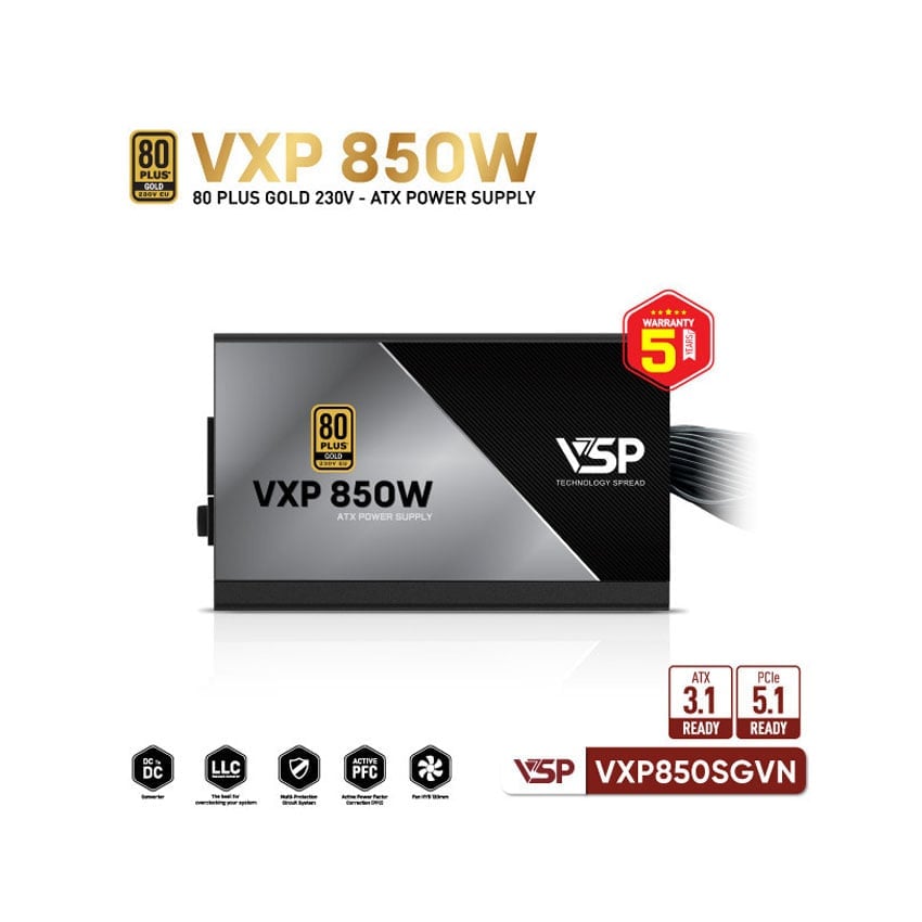 Nguồn VSP VXP850SGVN - 850W (80Plus Gold) 2