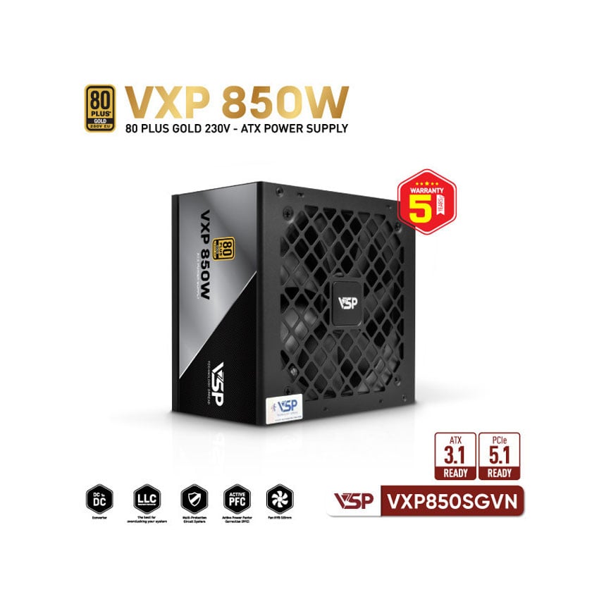 Nguồn VSP VXP850SGVN - 850W (80Plus Gold) 3