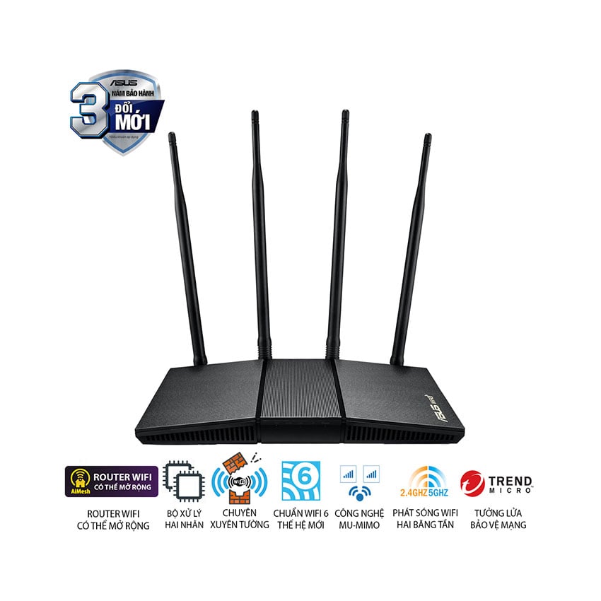 Bộ phát wifi ASUS RT-AX1800HP V2 0