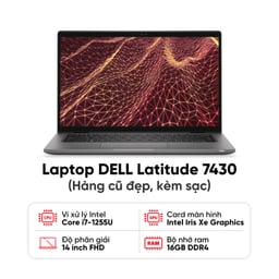 Laptop DELL Latitude 7430 (i7-1255U / 16GB RAM / 256GB SSD / Màn 14 inch FHD / Carbon / Kèm sạc) - Hàng cũ đẹp 0