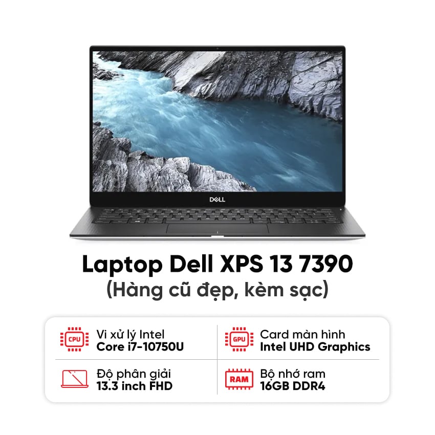 Laptop Dell XPS 13 9380 (i7-8665U / 16GB RAM / 256GB SSD / Màn 13.3 inch FHD / Kèm sạc) - Hàng cũ đẹp 0