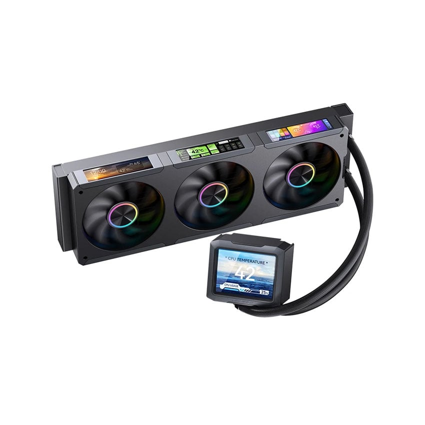 Tản nhiệt nước AIO JONSBO TF3-360SCB Black (4 màn LCD)