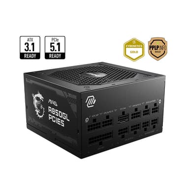 Nguồn máy tính MSI MAG A850GL PCIE5 850W (80 Plus Gold)