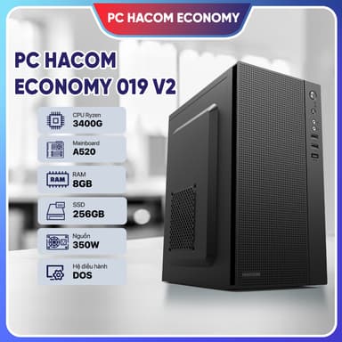 PC HACOM ECONOMY 019 V2 ( Ryzen 3400G / 8GB RAM / 256 GB SSD )