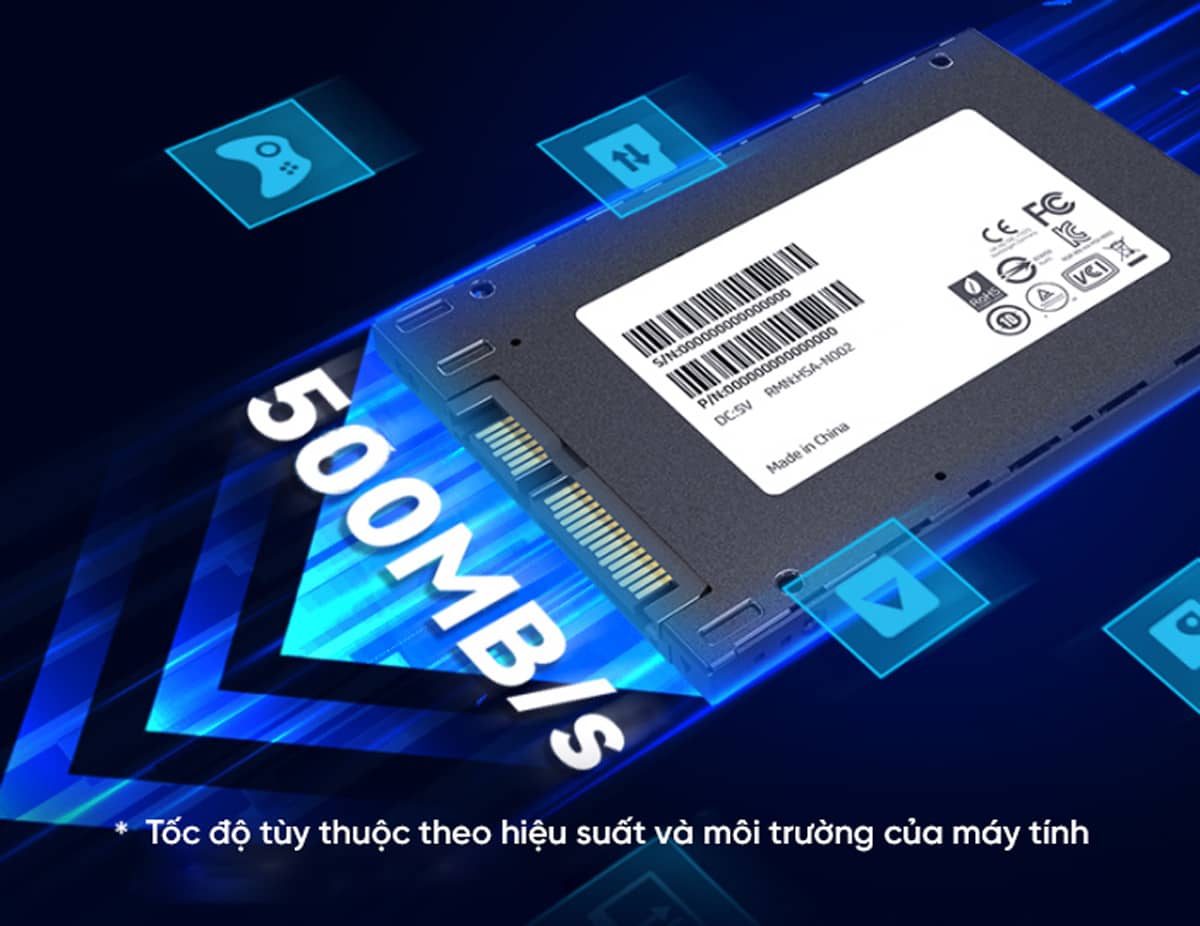 Ổ cứng SSD 500GB - Tốc độ khởi động chỉ vài giây - HACOM