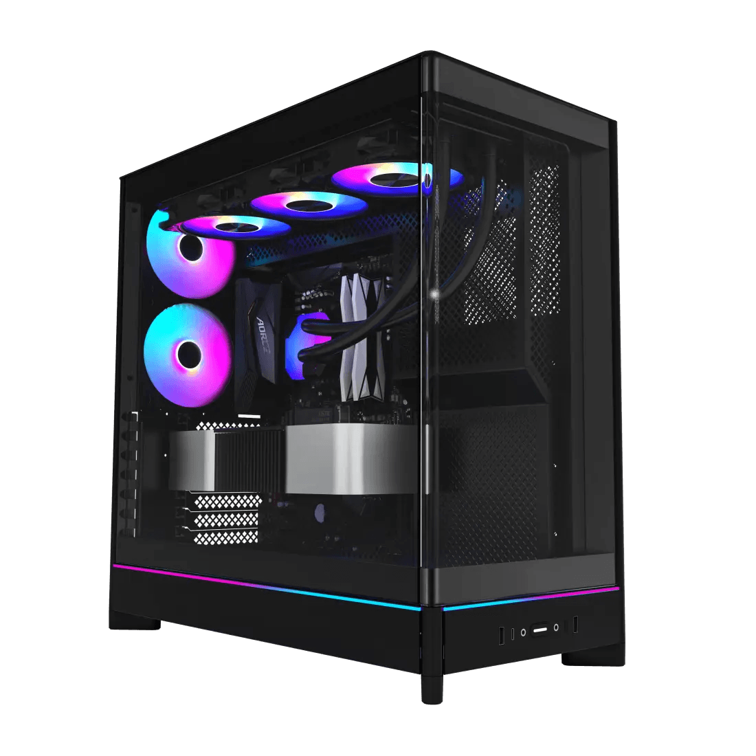 Vỏ Case MONTECH HS02 PRO Black (ATX/5 fan ARGB)