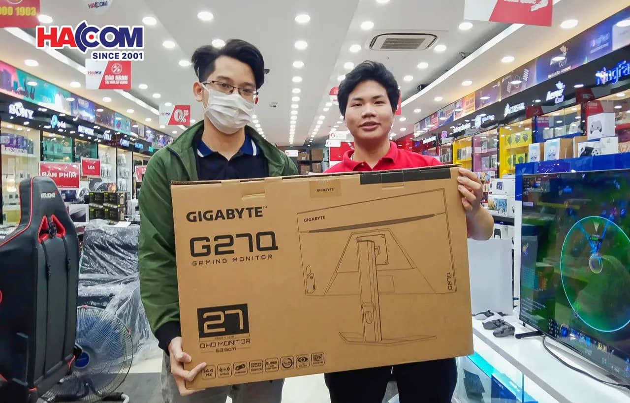HACOM có nhiều ưu đãi và chính sách bảo hành cho màn hình Gigabyte