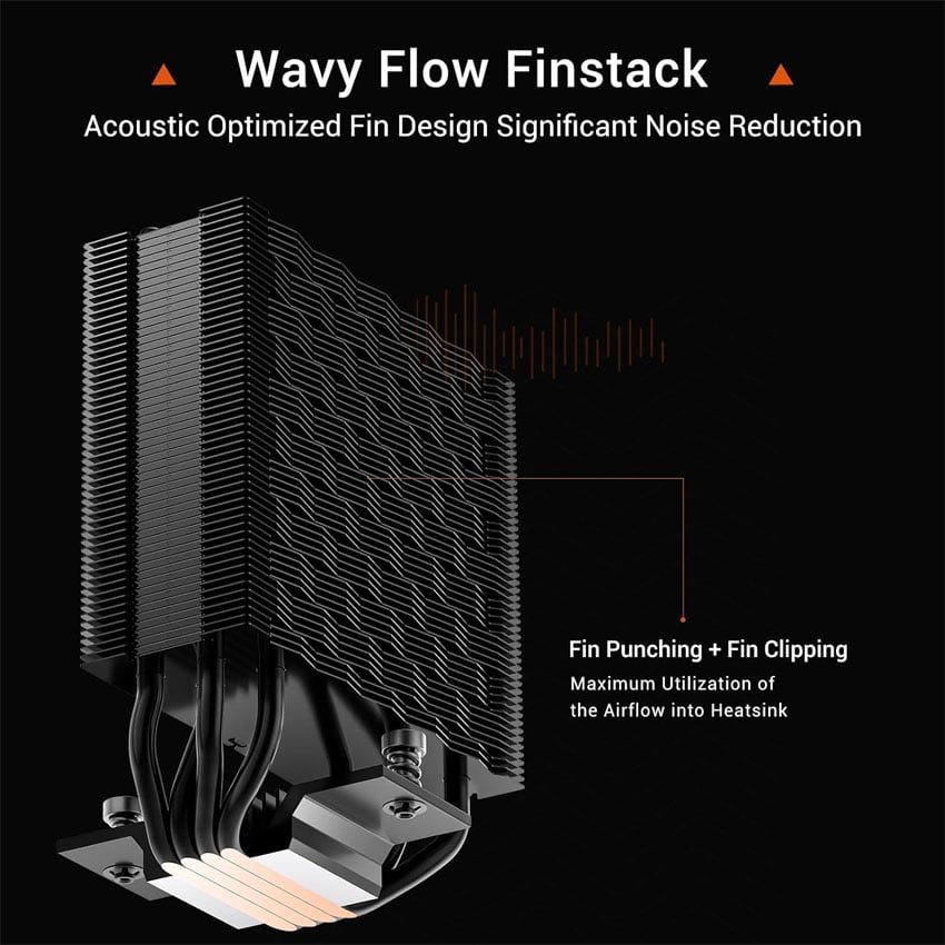 Tản nhiệt khí PC COOLER RT400 ARGB BK Black (Đen) 3