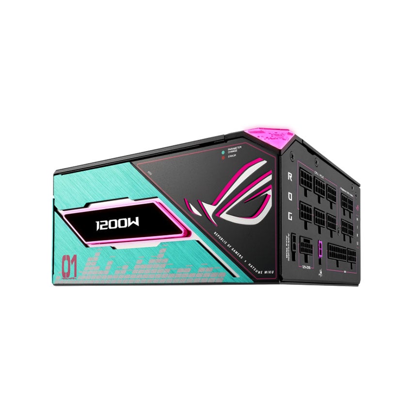 Nguồn Asus ROG THOR 1200P3 Gaming - Hatsune Miku Edition ( 80 Plus Platinum/ATX3.1/Full Modular/Màn oled) 1
