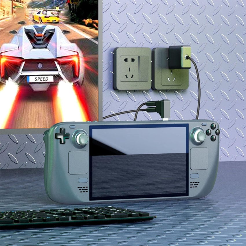 Bộ chia nguồn và dữ liệu Steam Deck USB type C 10Gbps bẻ góc (JYS JYS-SD019) 3