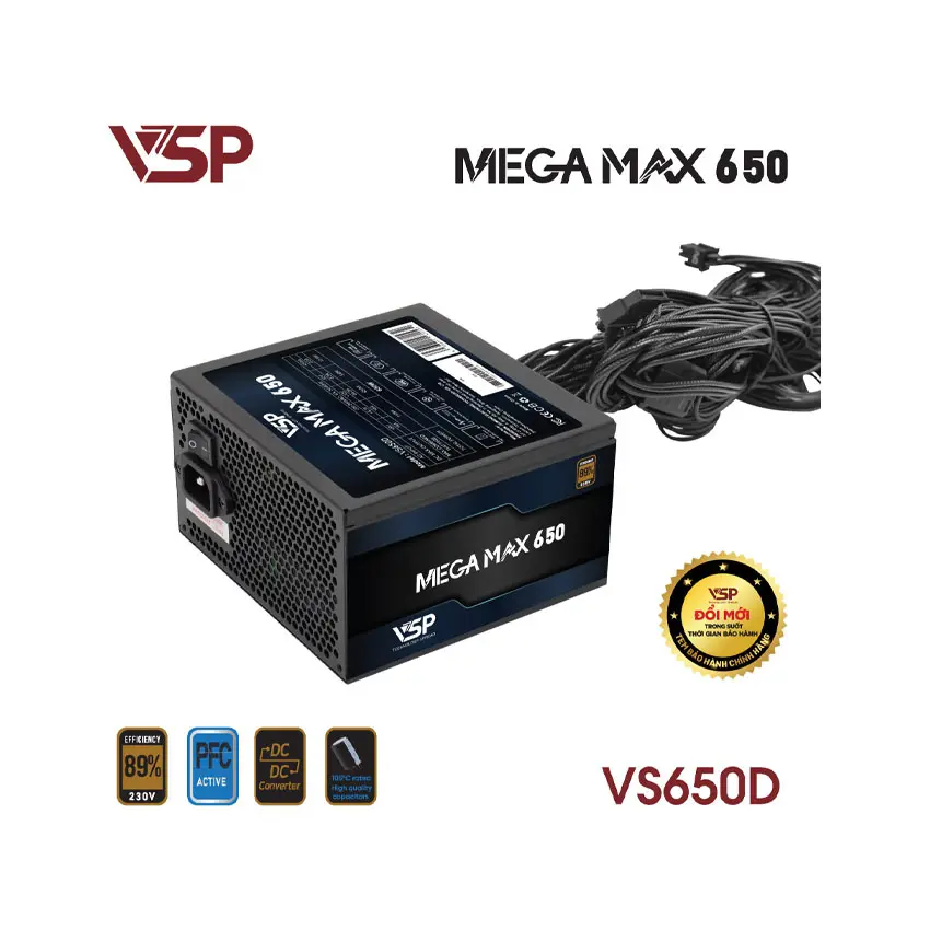 Nguồn VSP MEGAMAX VS650D - 650W (A.PFC/DC TO DC) 4