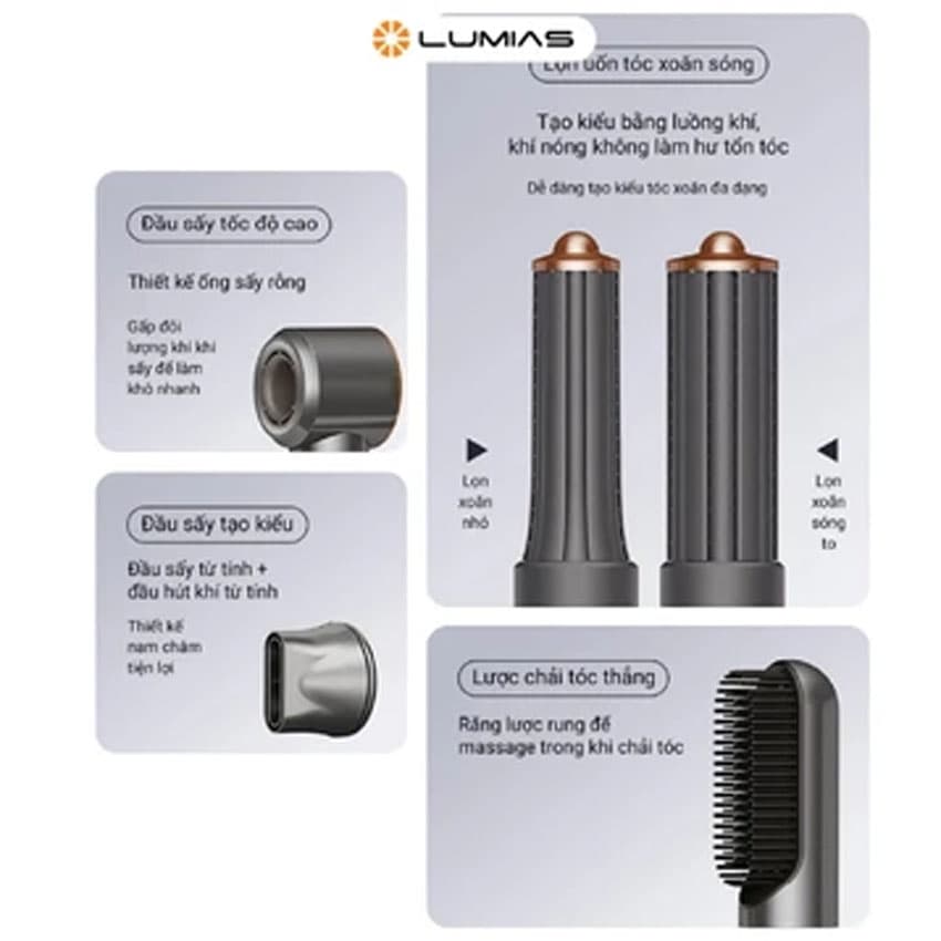 Máy Sấy Tóc Tốc Độ Cao Lumias HDL-200M - Màu Xám 8