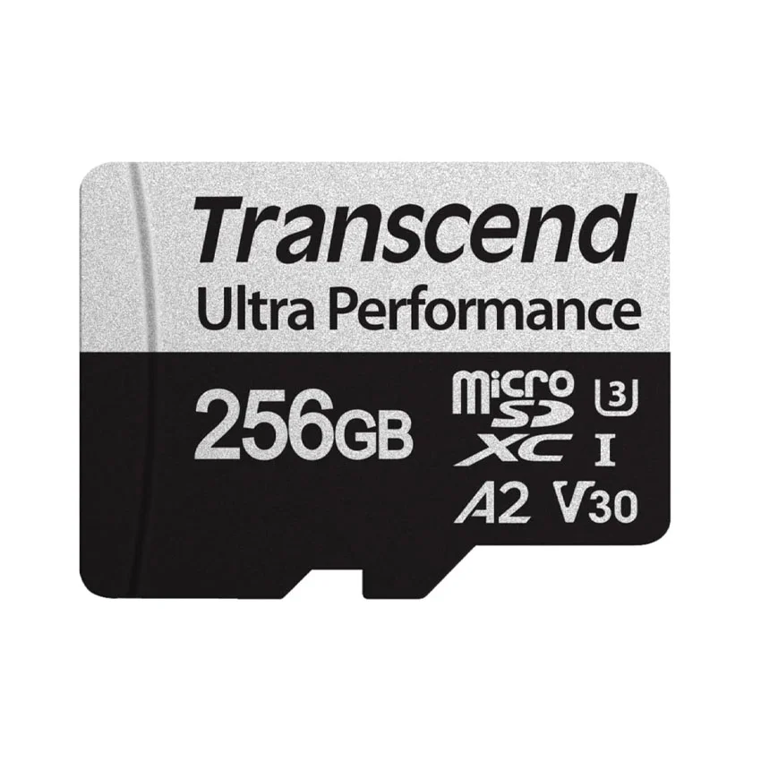 Thẻ nhớ Transcend 256GB microSD w adapter UHS-I U3 C10 V30 A2 Ultra Performance (TS256GUSD340S) 0