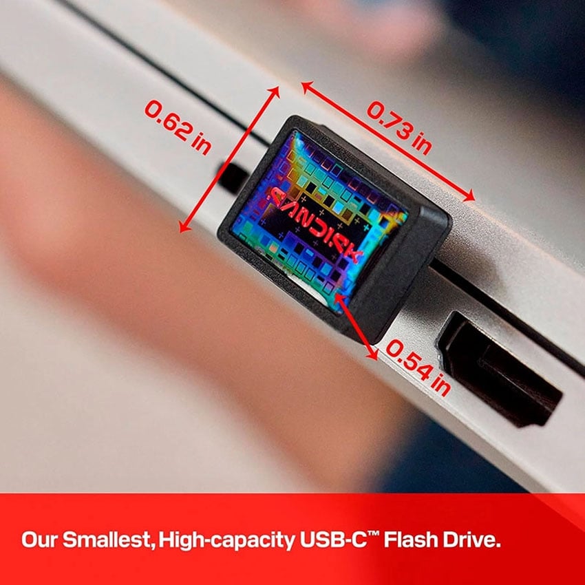 USB Sandisk Extreme Fit USB-C, Flash Drive, 128GB, USB 3.2 Gen 1, Upto 400MB/s(SDCZ530-128G-G46) 2